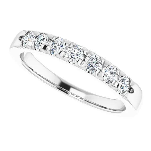 0.37 ct. Round Cut Diamond Wedding Band