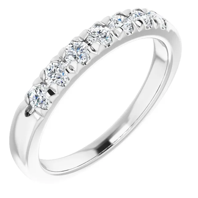 0.37 ct. Round Cut Diamond Wedding Band