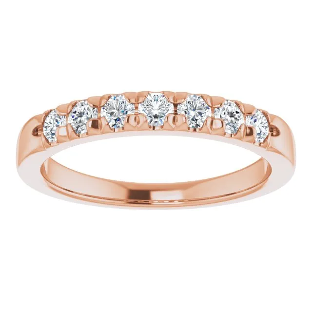 0.37 ct. Round Cut Diamond Wedding Band