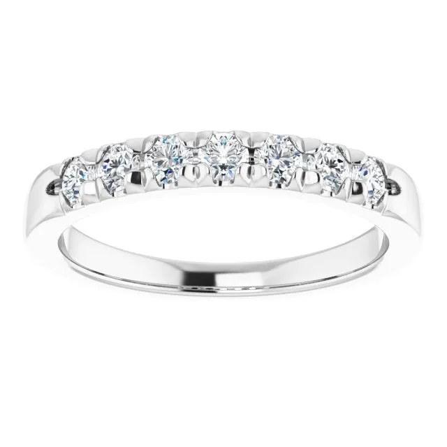 0.37 ct. Round Cut Diamond Wedding Band