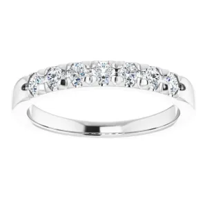0.37 ct. Round Cut Diamond Wedding Band