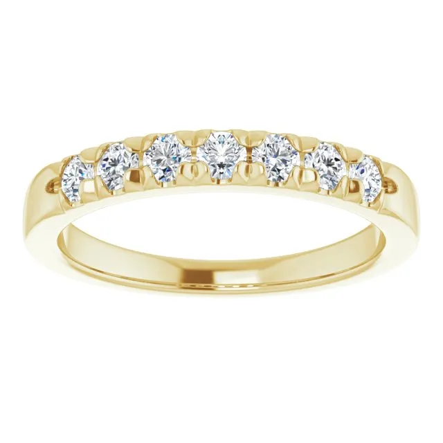 0.37 ct. Round Cut Diamond Wedding Band