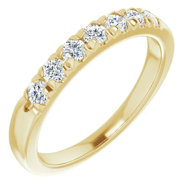 0.37 ct. Round Cut Diamond Wedding Band