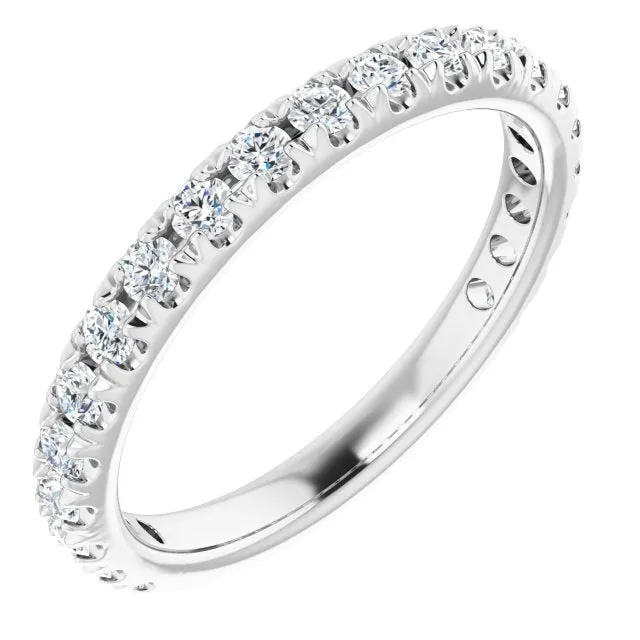 0.62 ct. Round Cut Diamond Comfort Fit Wedding Band
