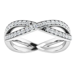 0.73 ct. Round Diamond Infinity Style Eternity Band