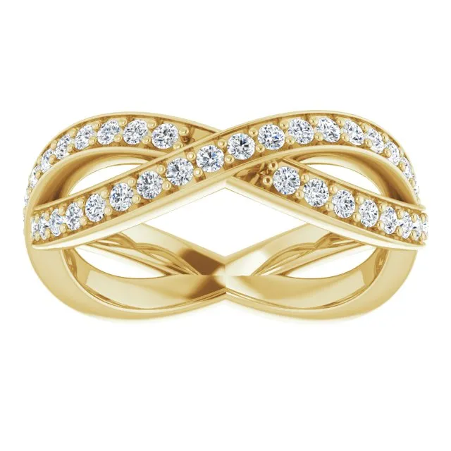 0.73 ct. Round Diamond Infinity Style Eternity Band