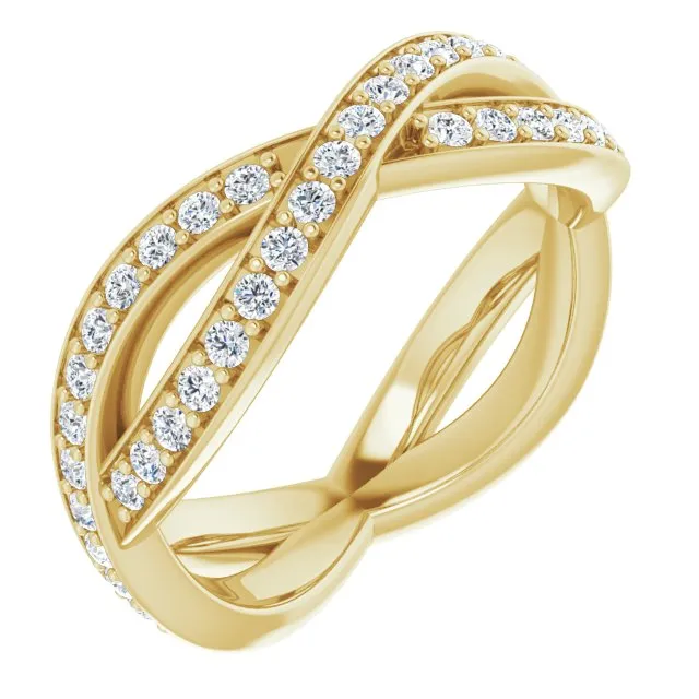 0.73 ct. Round Diamond Infinity Style Eternity Band