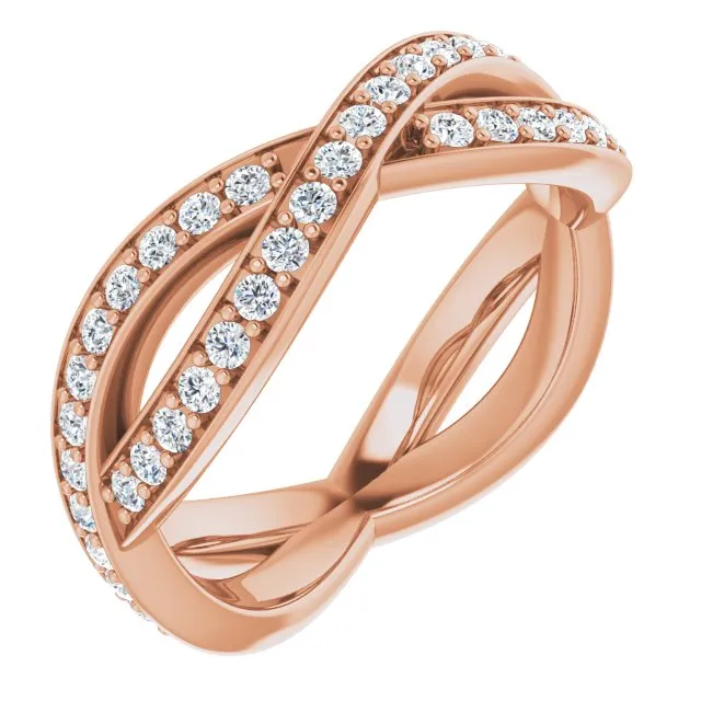 0.73 ct. Round Diamond Infinity Style Eternity Band