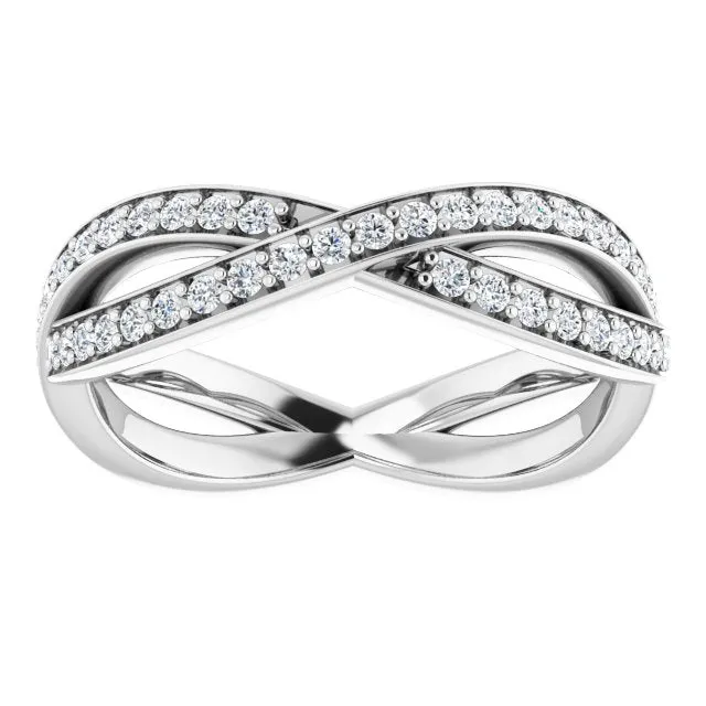 0.73 ct. Round Diamond Infinity Style Eternity Band