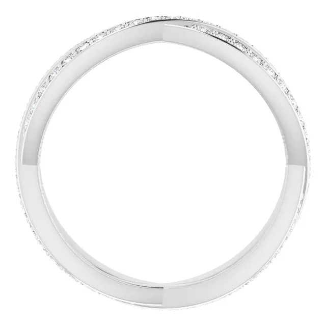 0.73 ct. Round Diamond Infinity Style Eternity Band