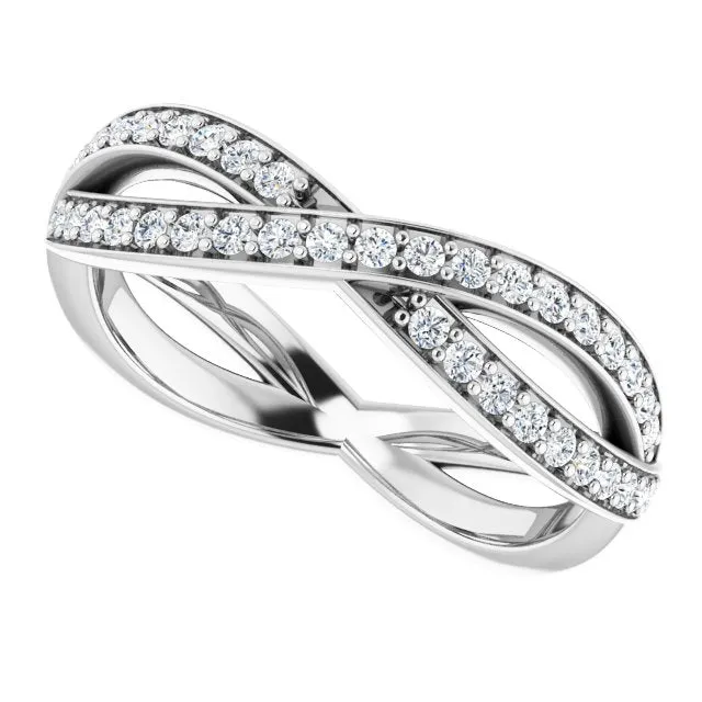 0.73 ct. Round Diamond Infinity Style Eternity Band