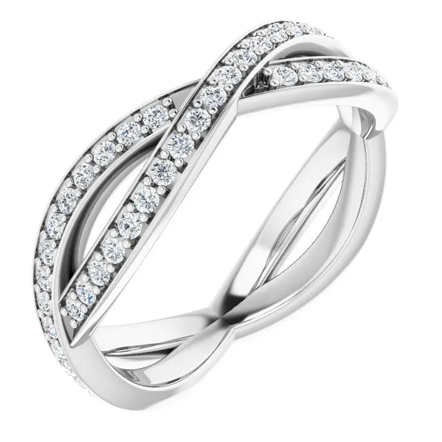 0.73 ct. Round Diamond Infinity Style Eternity Band