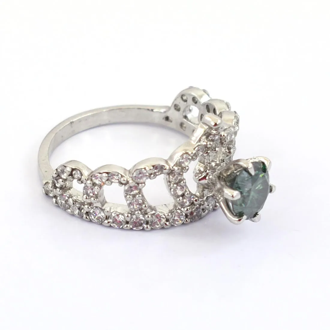 0.80 Ct, Certified Blue Diamond Solitaire Designer Accents Ring