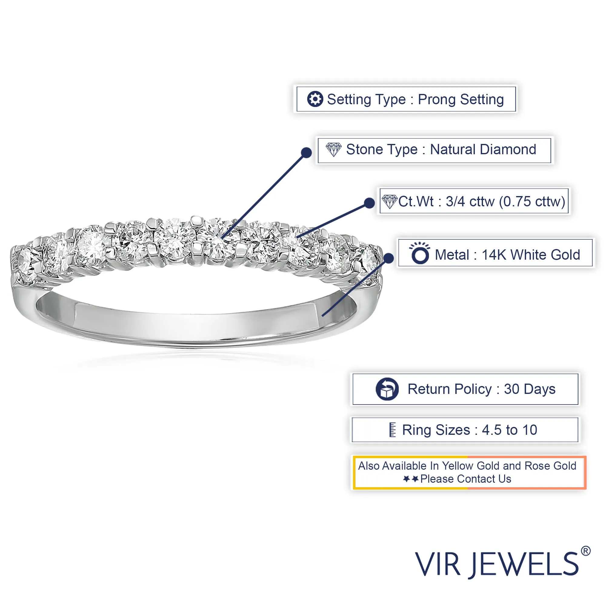 10 Stone Diamond Wedding Band