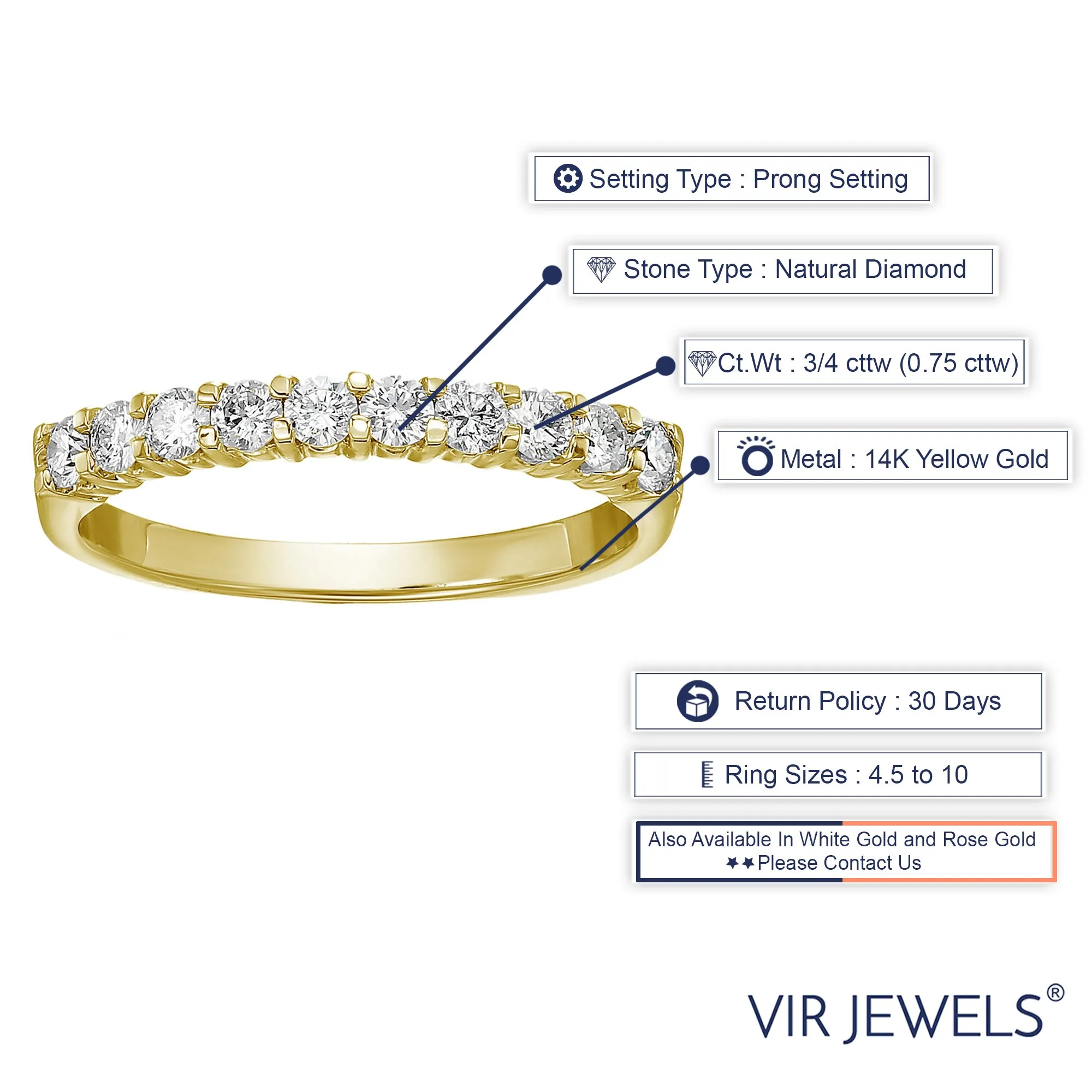 10 Stone Diamond Wedding Band