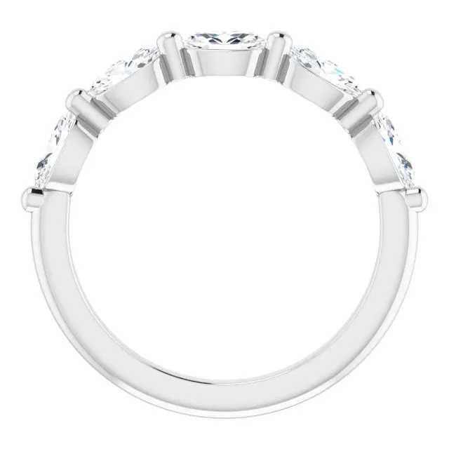 1.05 ct. Oval Cut Diamond Wedding Band East West Set Anniversary Ring