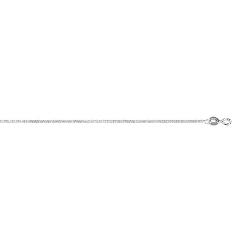10K White Gold 18" Wheat Chain