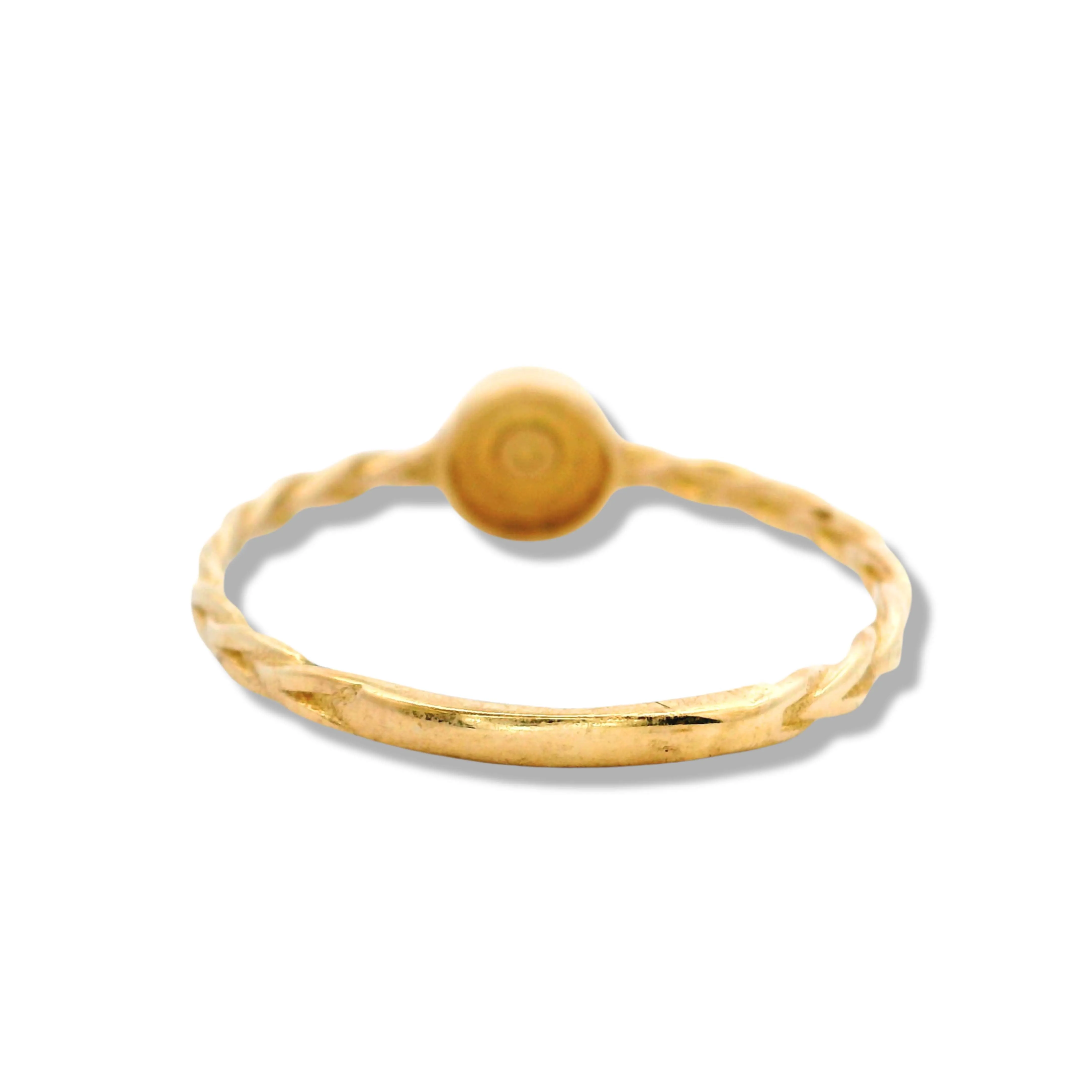 10K Yellow Gold "Mal de Ojo" Stacker Ring