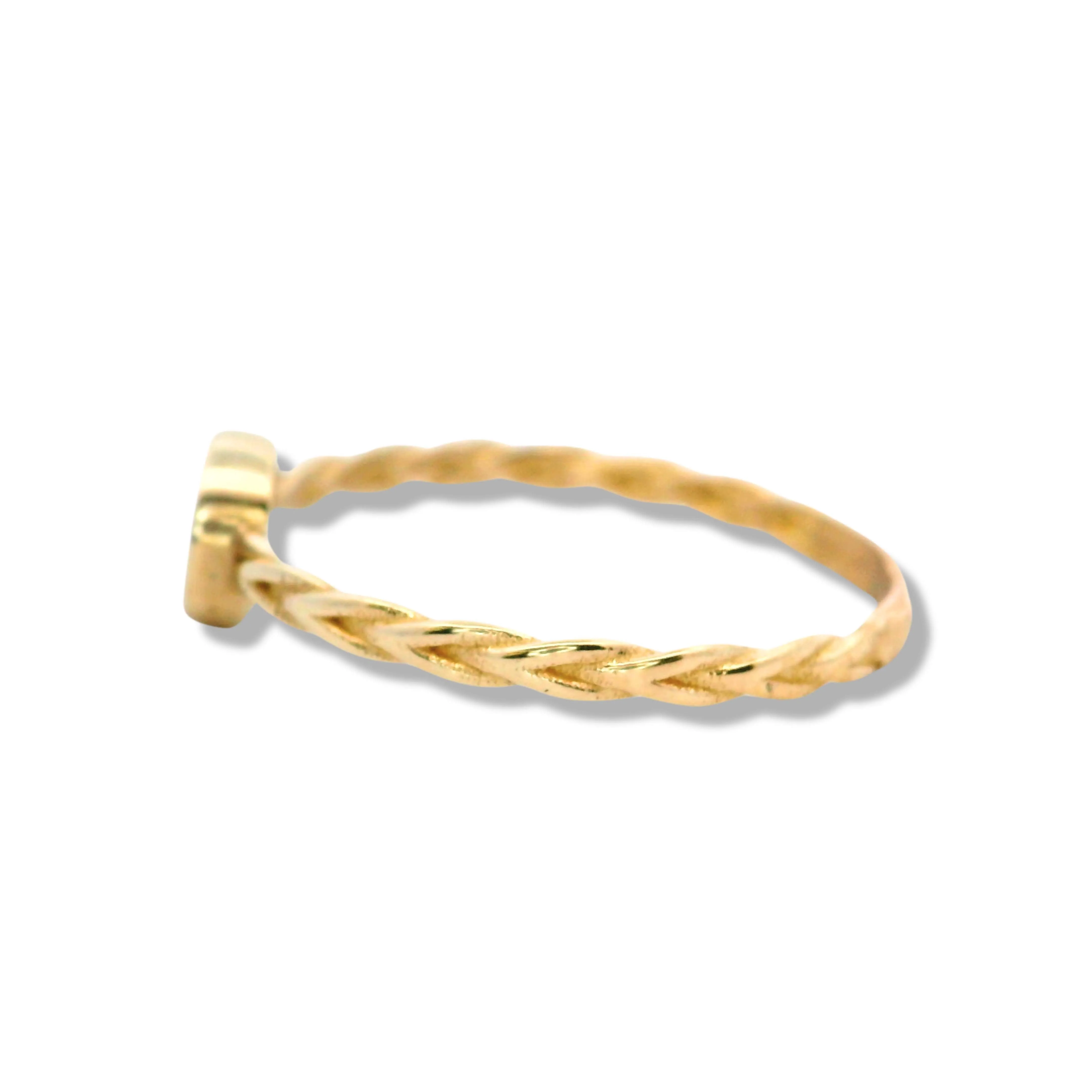 10K Yellow Gold "Mal de Ojo" Stacker Ring