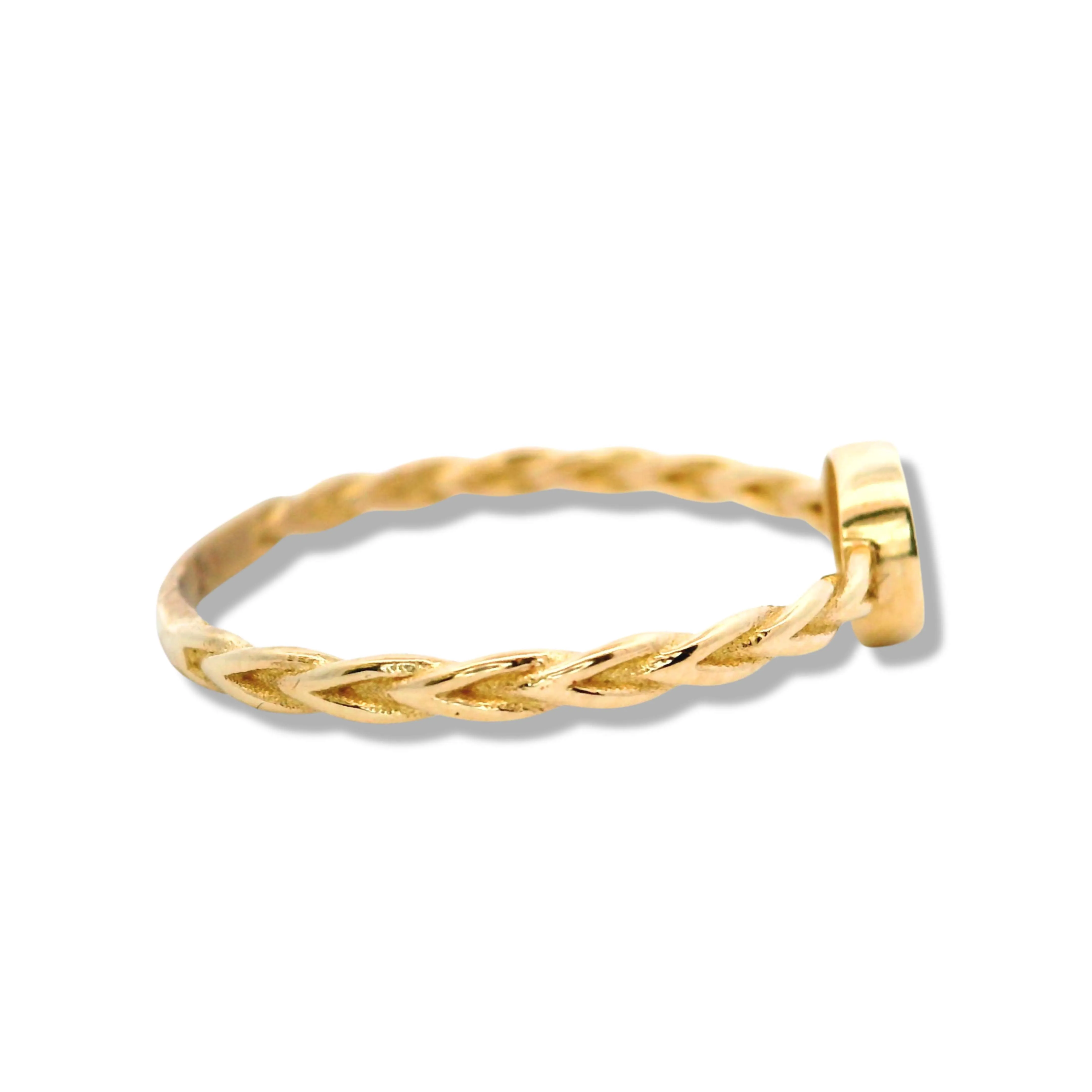 10K Yellow Gold "Mal de Ojo" Stacker Ring