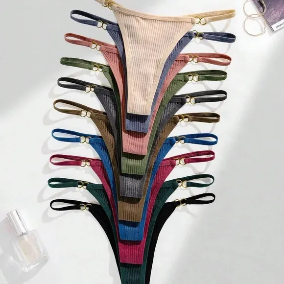 10pcs Women's Metal Buckle Accessory For Thong Underwear