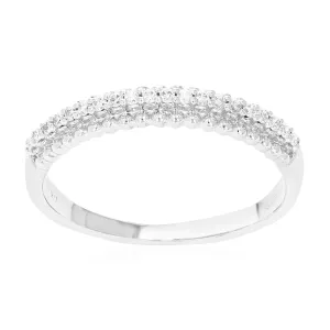 1/10 cttw Lab Grown Diamond Wedding Band in Silver