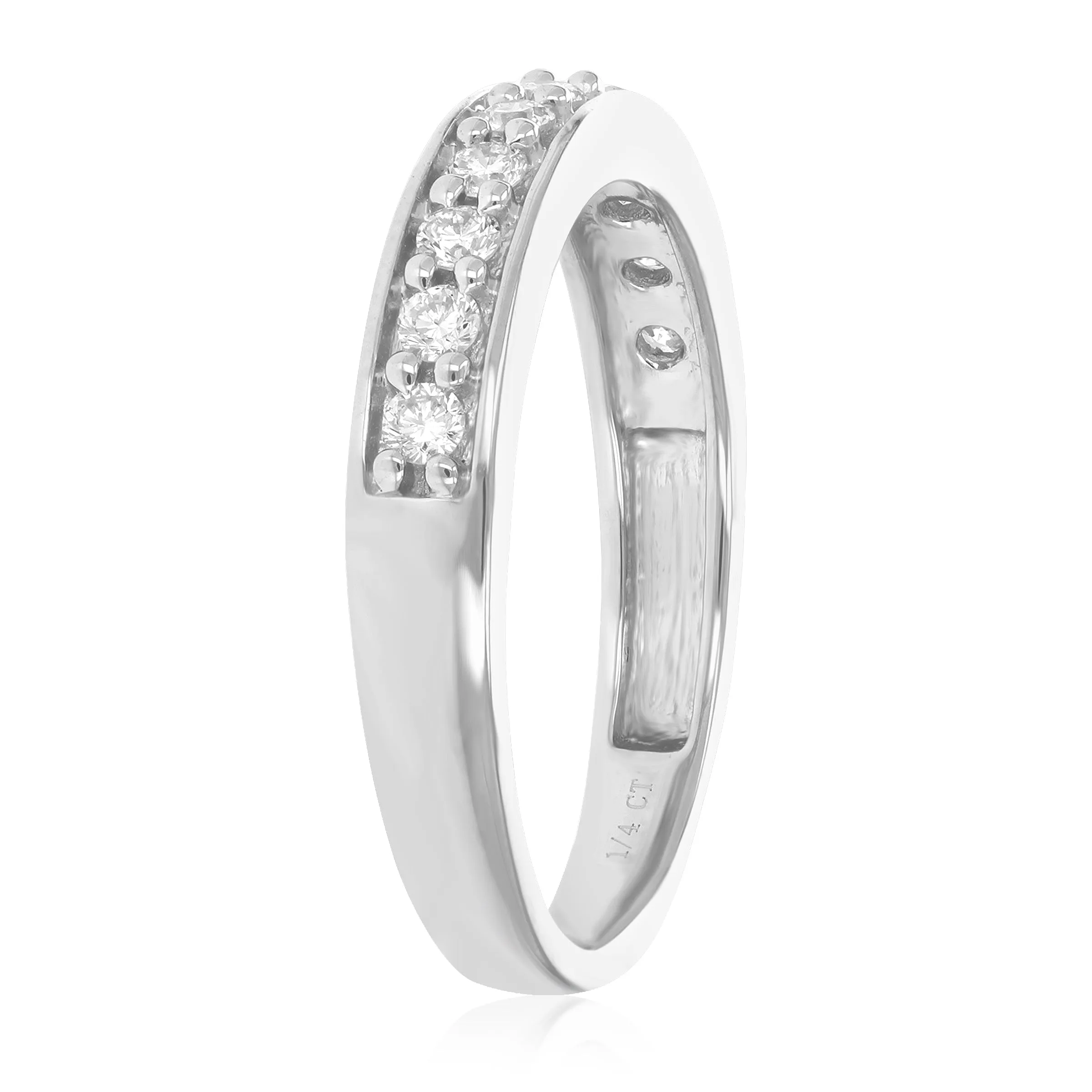 1/4 cttw Lab Grown Diamond Basket Wedding Band in Sterling Silver