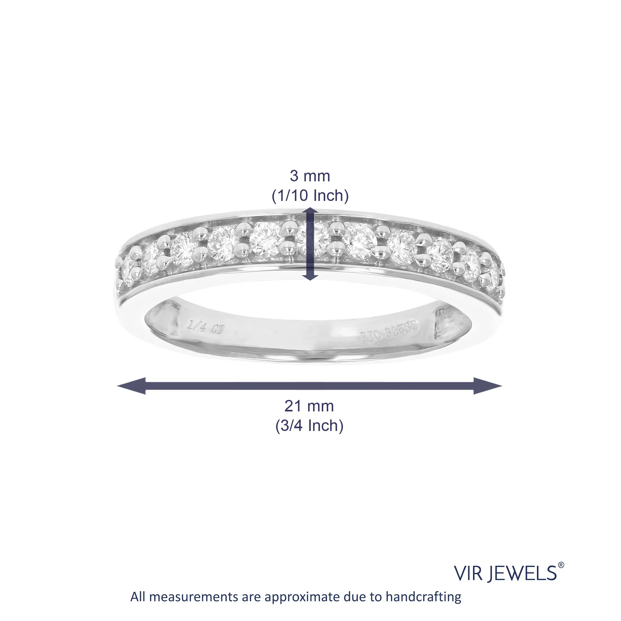 1/4 cttw Lab Grown Diamond Basket Wedding Band in Sterling Silver
