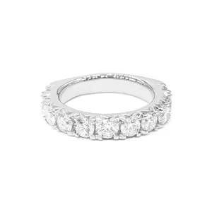 1.40 ct. French Pave Diamond Wedding Band 11 Stone Ring