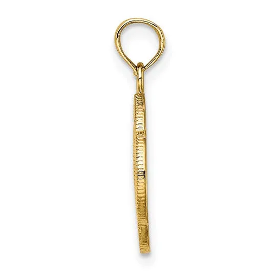 14k Gold Small Celtic Eternity Knot Circle Charm Pendant