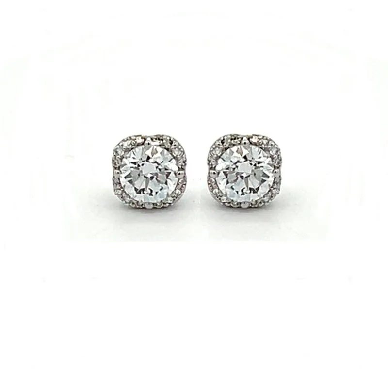 14K White Gold 1.10TDW Lab Grown Diamond Fancy Earrings