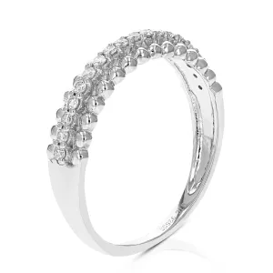 1/5 cttw Lab Grown Diamond Classic Wedding Band in Sterling Silver