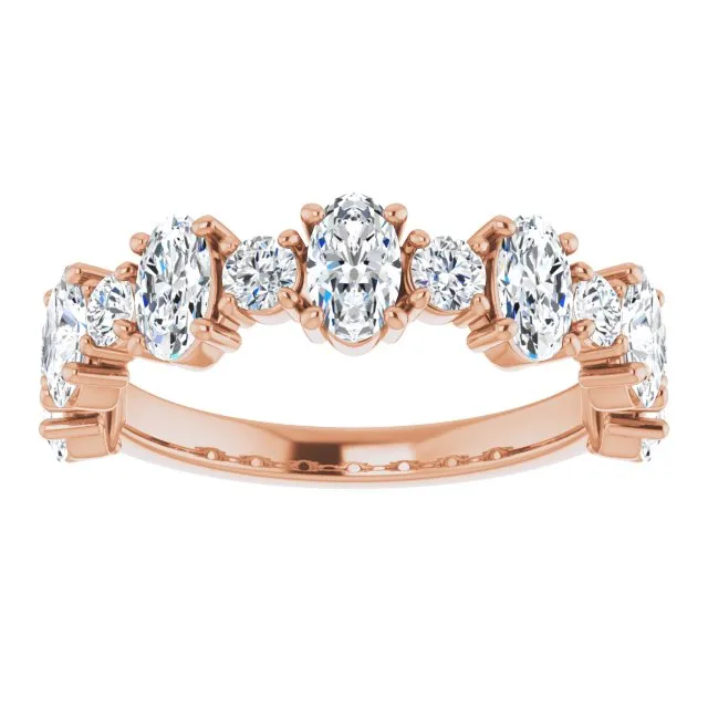 1.83 ct. Oval & Round Cut Diamond Wedding Band