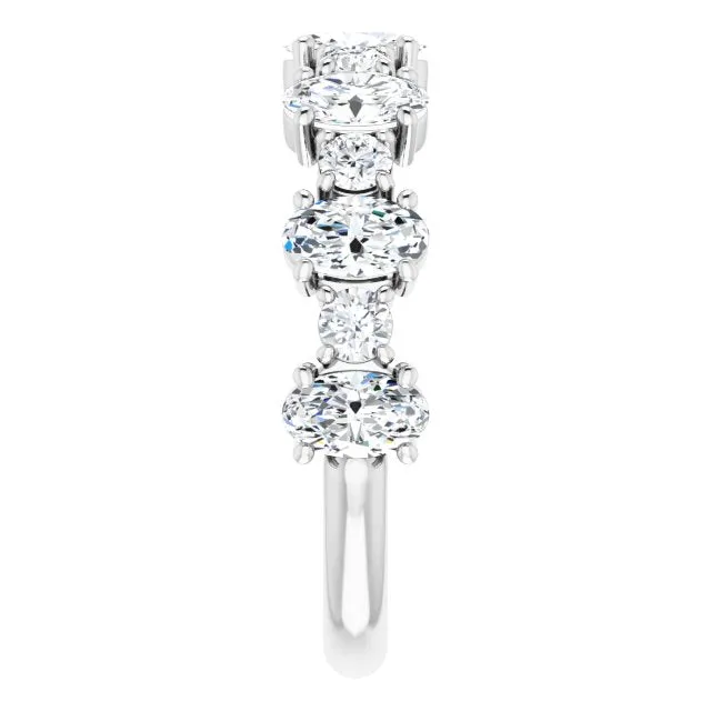 1.83 ct. Oval & Round Cut Diamond Wedding Band