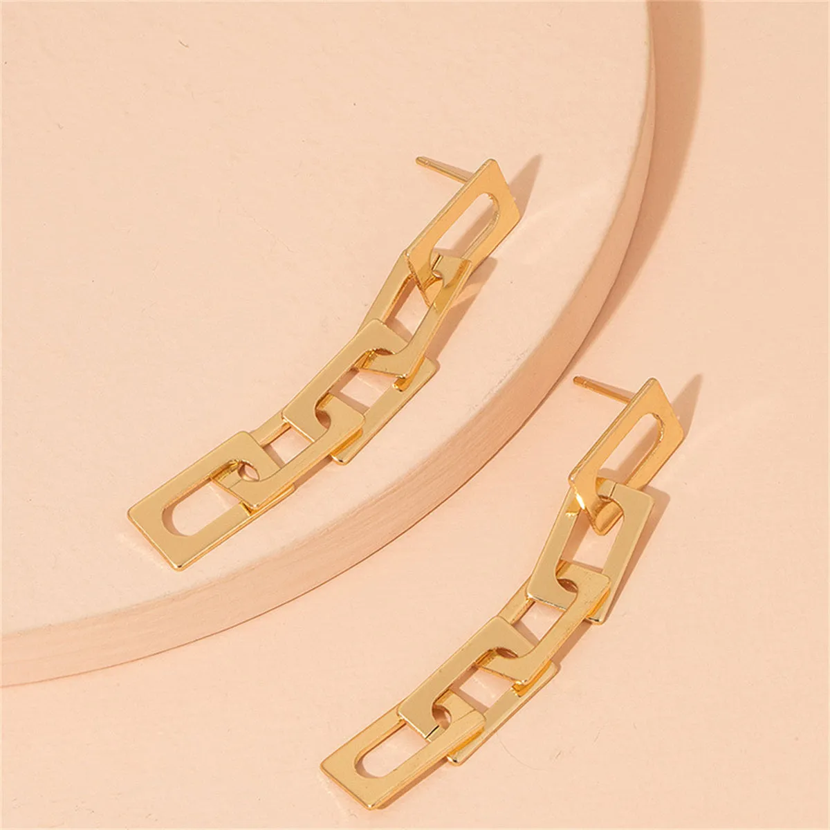 18K Gold-Plated Chain Drop Earrings