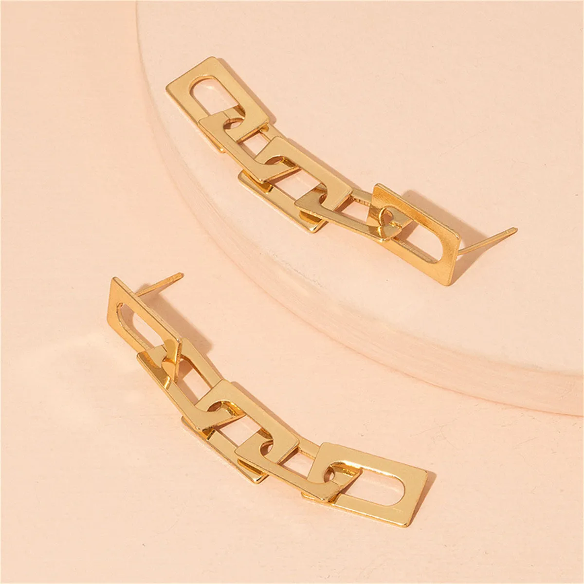18K Gold-Plated Chain Drop Earrings