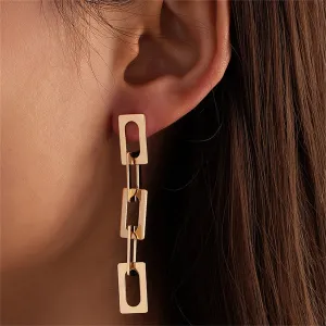 18K Gold-Plated Chain Drop Earrings