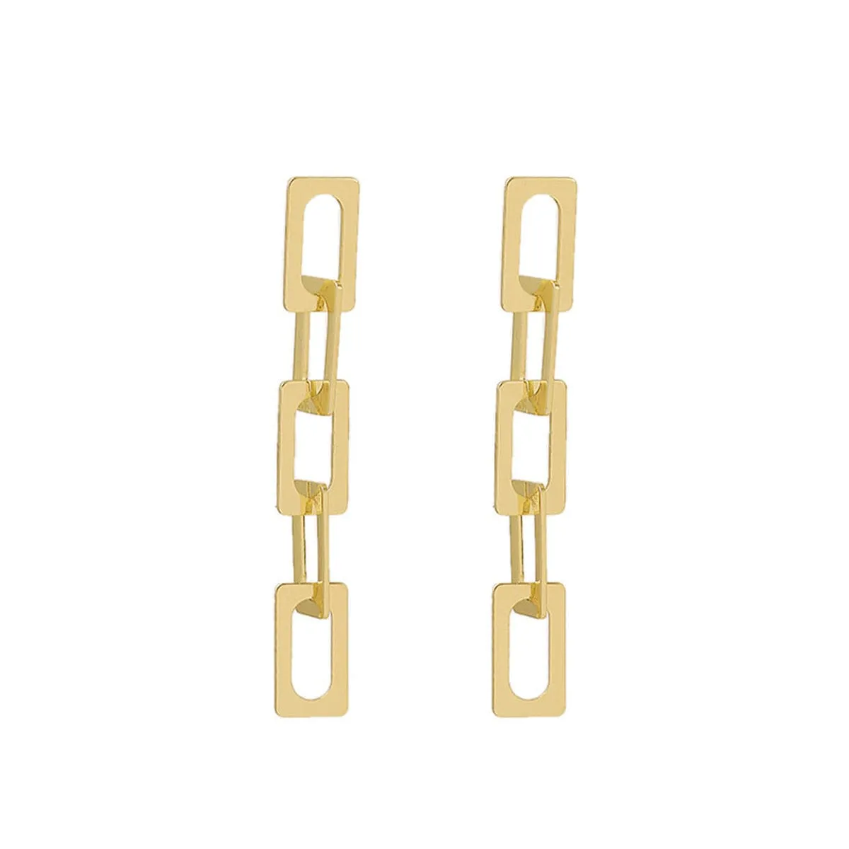 18K Gold-Plated Chain Drop Earrings