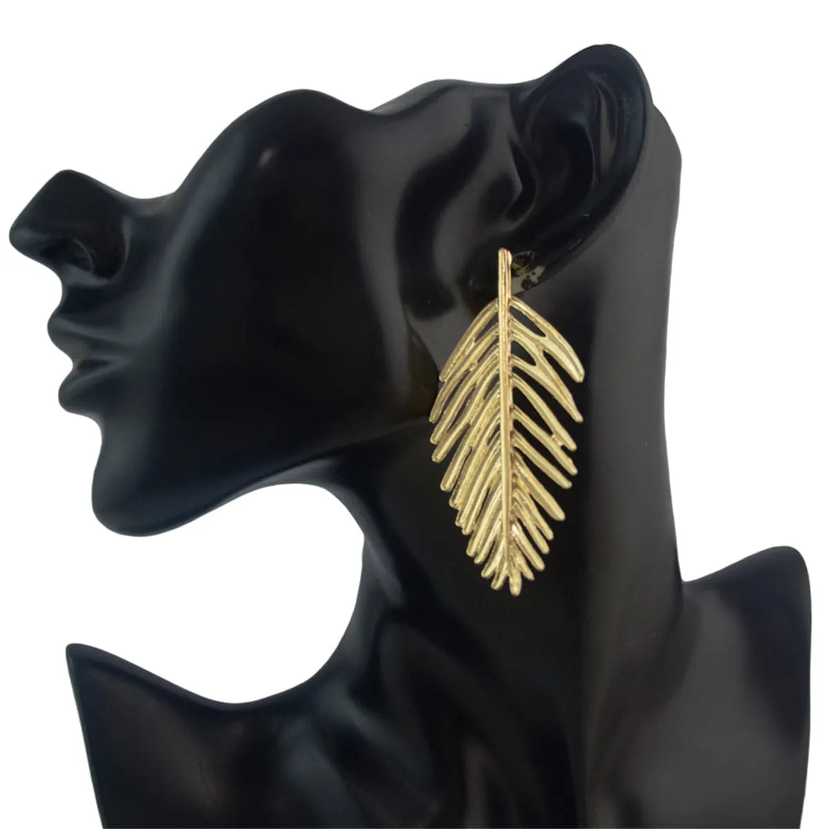 18K Gold-Plated Leaves Drop Earrings