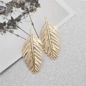 18K Gold-Plated Leaves Drop Earrings