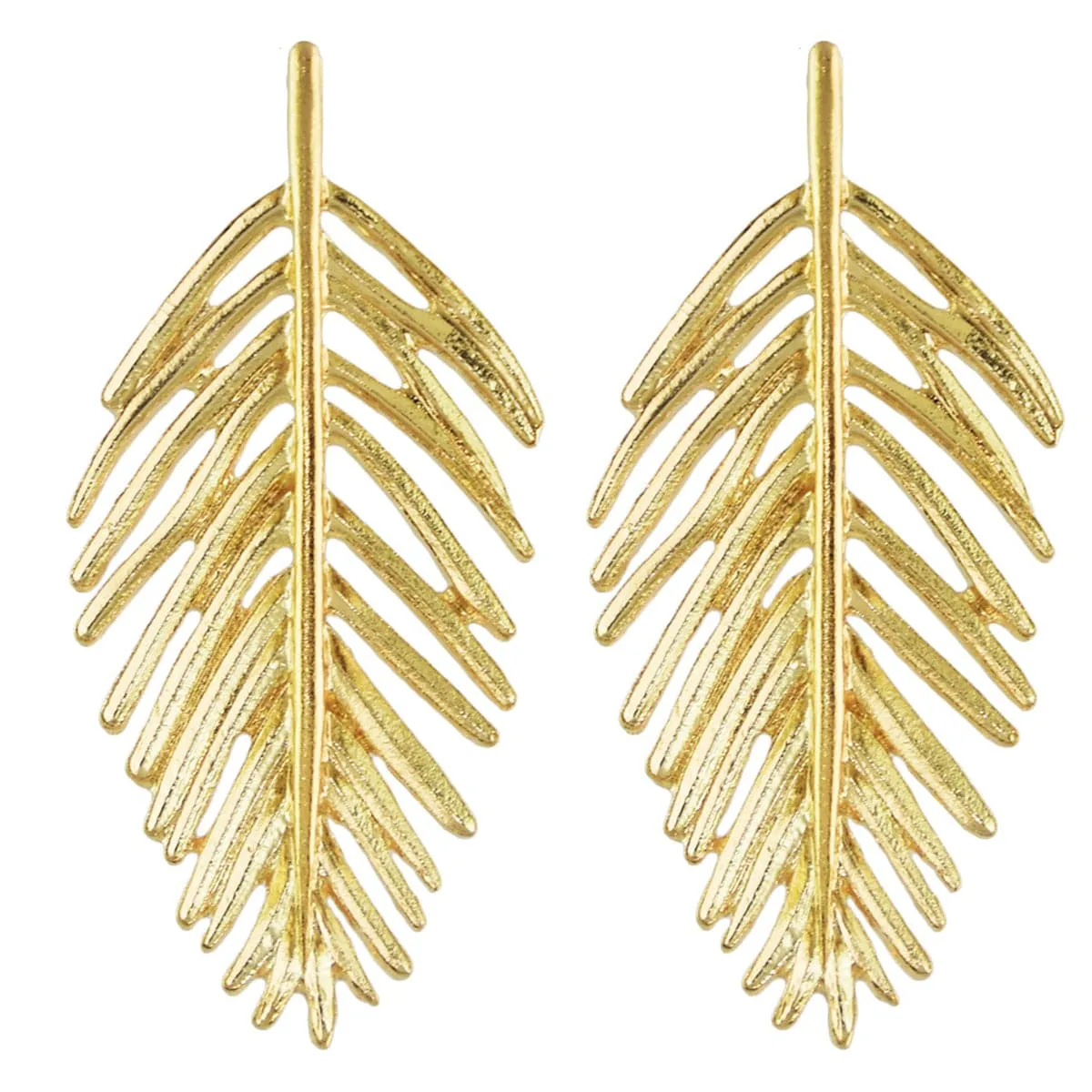 18K Gold-Plated Leaves Drop Earrings