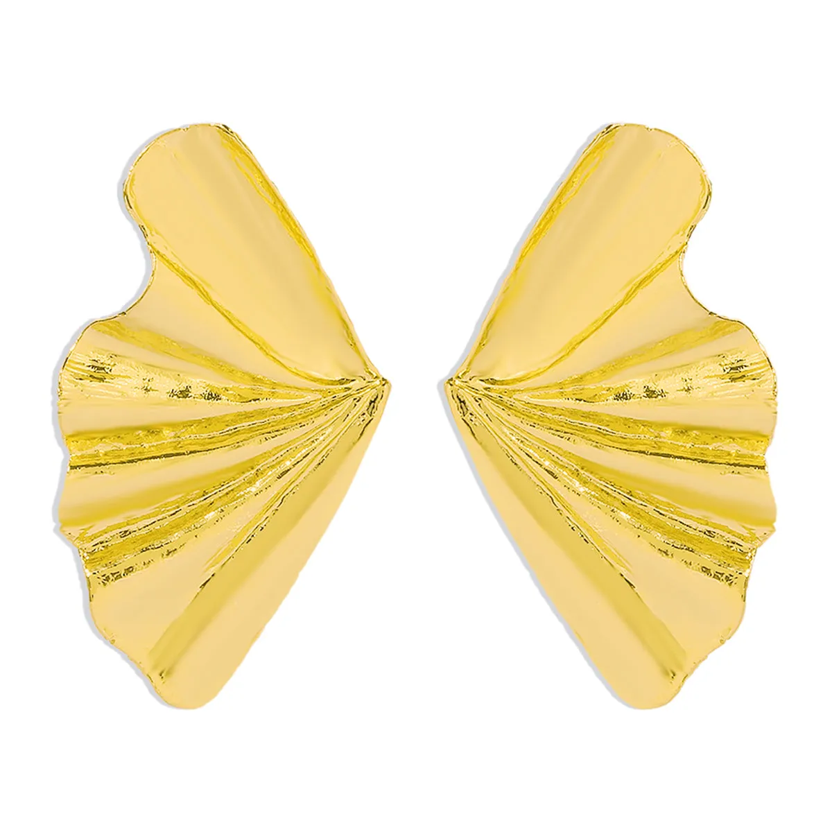 18K Gold-Plated Maple Leaf Stud Earrings