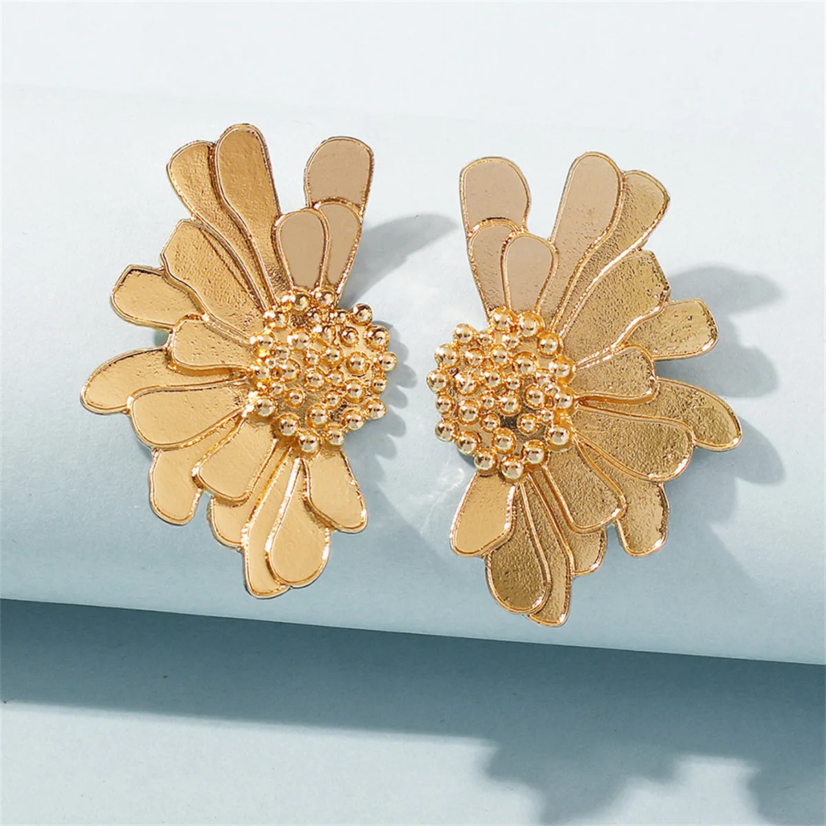 18K Gold-Plated Mum Stud Earrings
