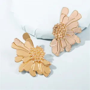 18K Gold-Plated Mum Stud Earrings