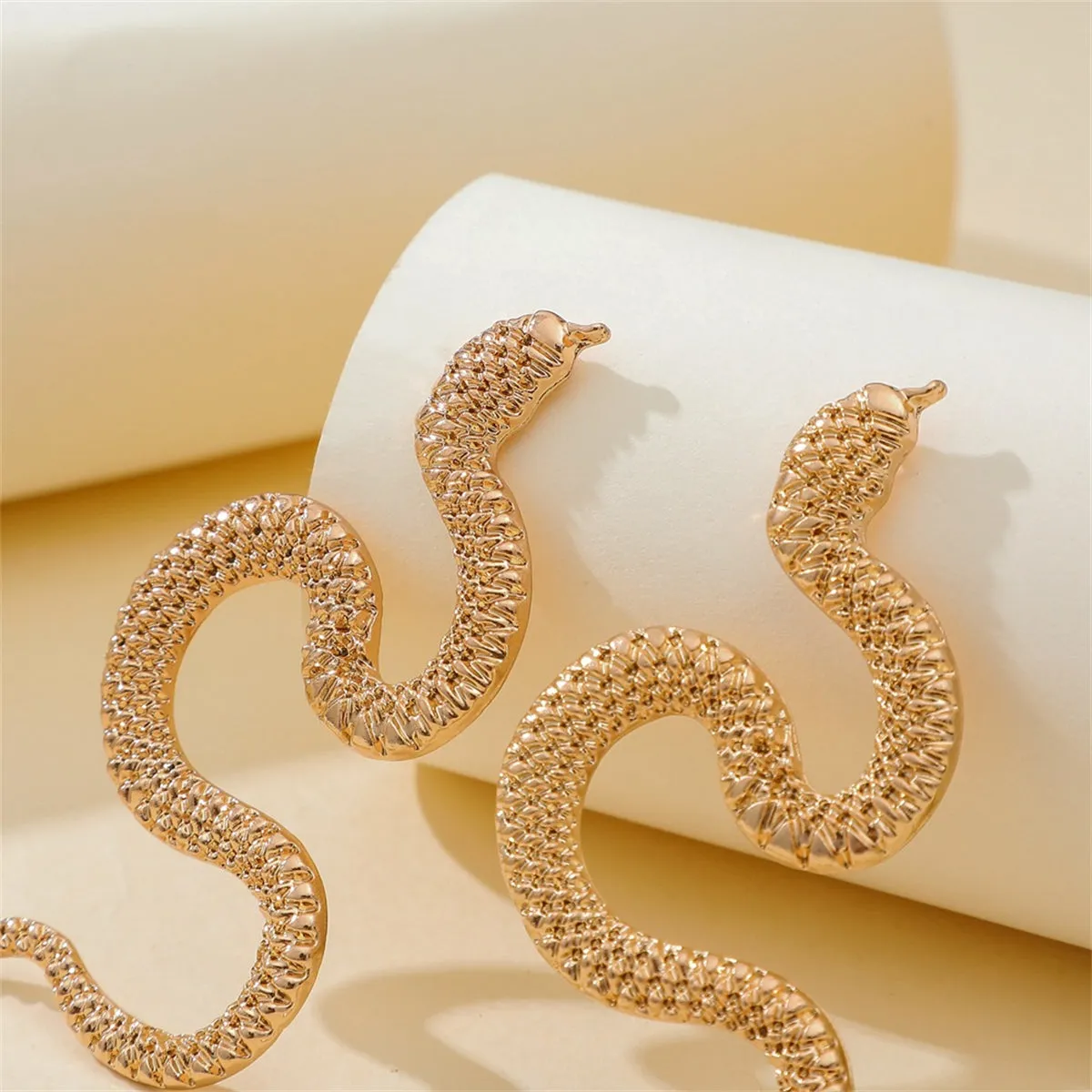 18K Gold-Plated Snake Drop Earrings