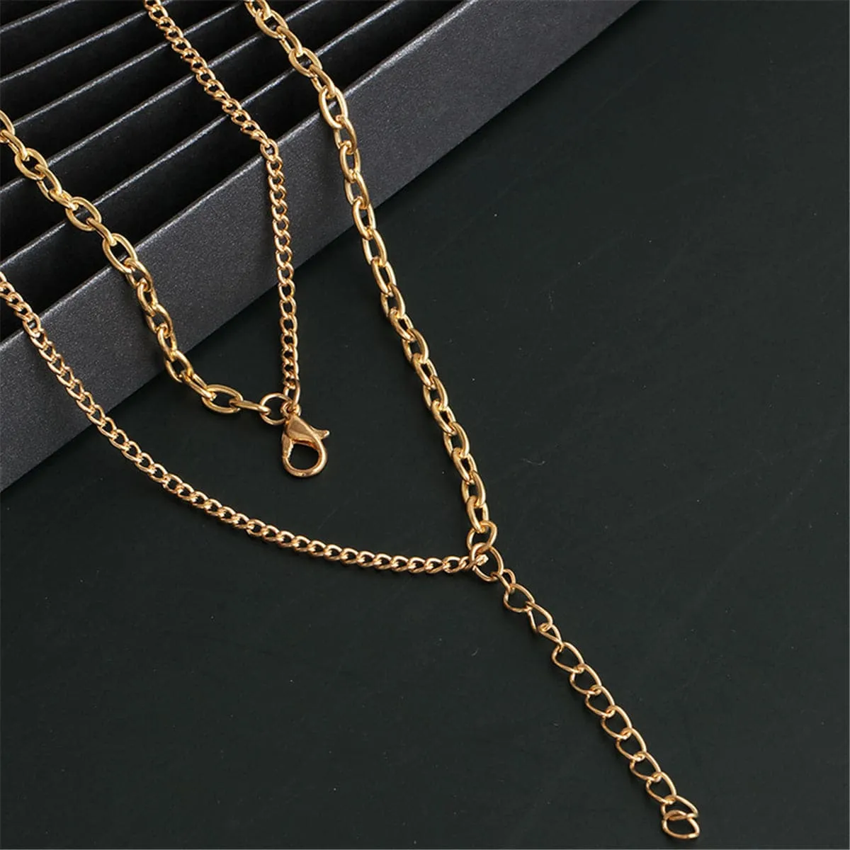 18K Gold-Plated Star Layered Pendant Necklace