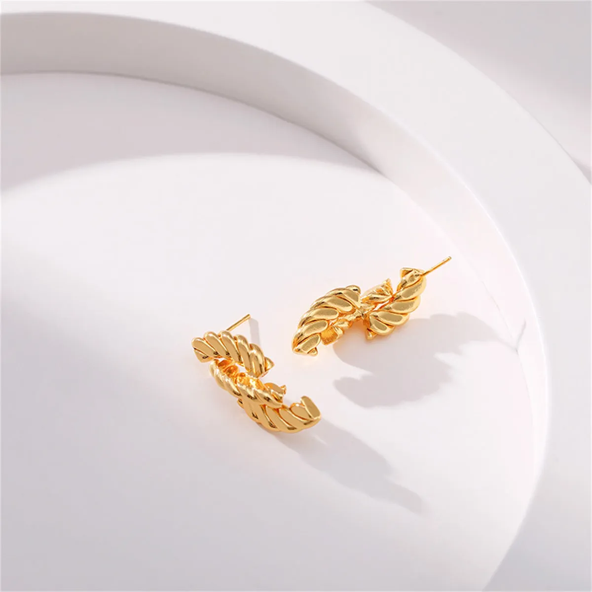 18K Gold-Plated Twine Twist Stud Earrings
