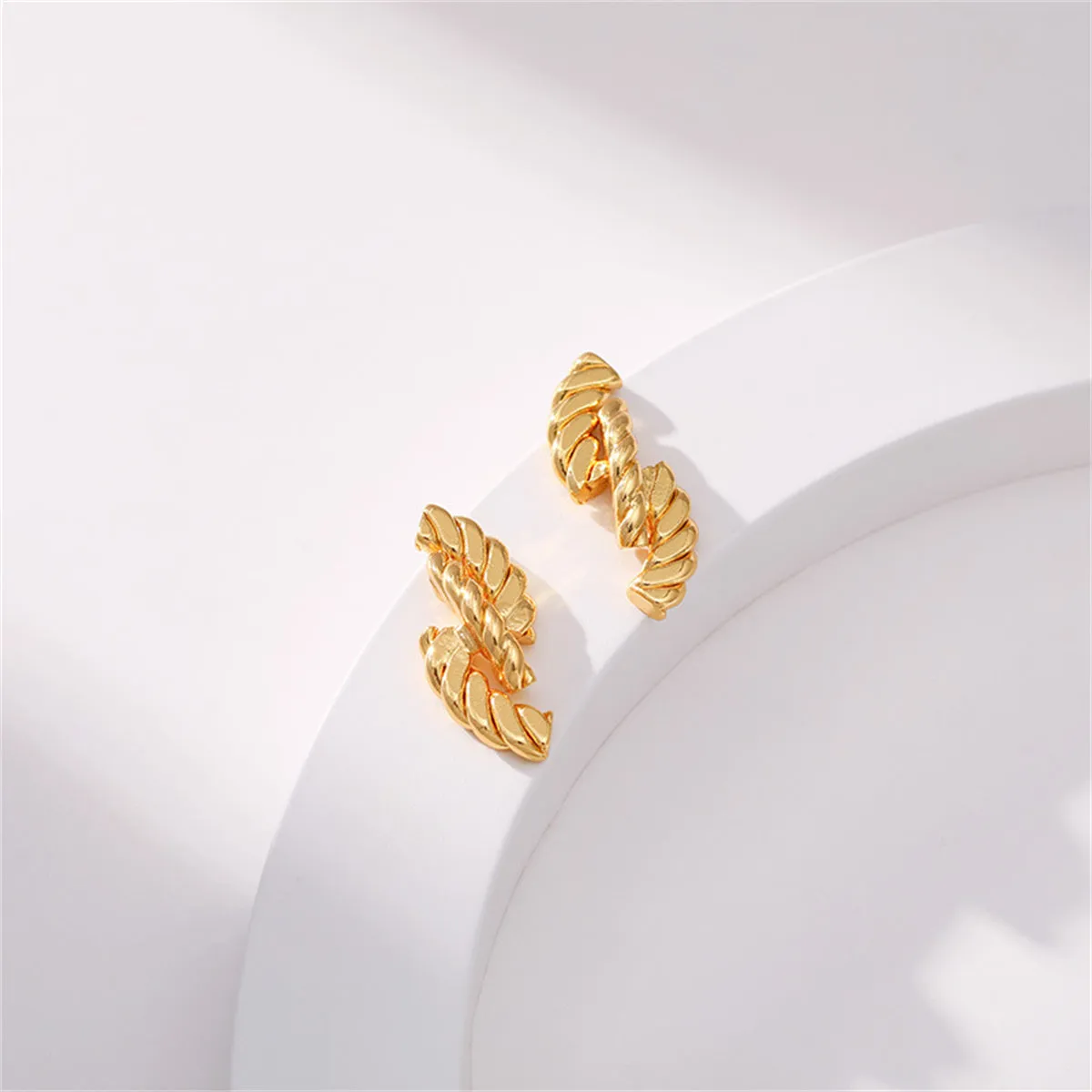 18K Gold-Plated Twine Twist Stud Earrings