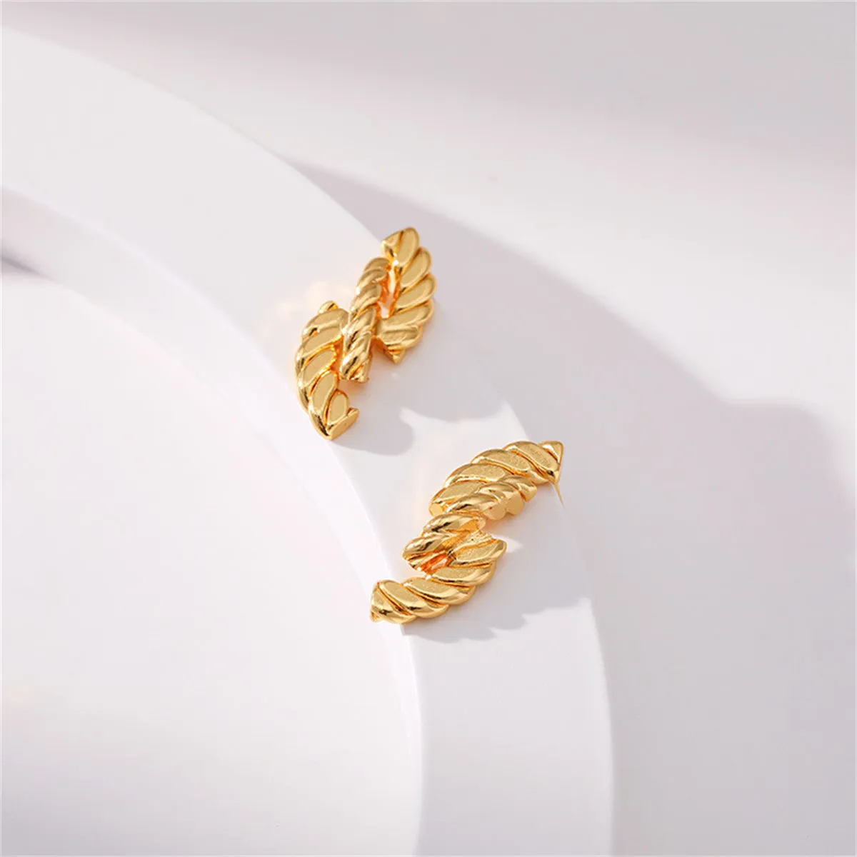 18K Gold-Plated Twine Twist Stud Earrings