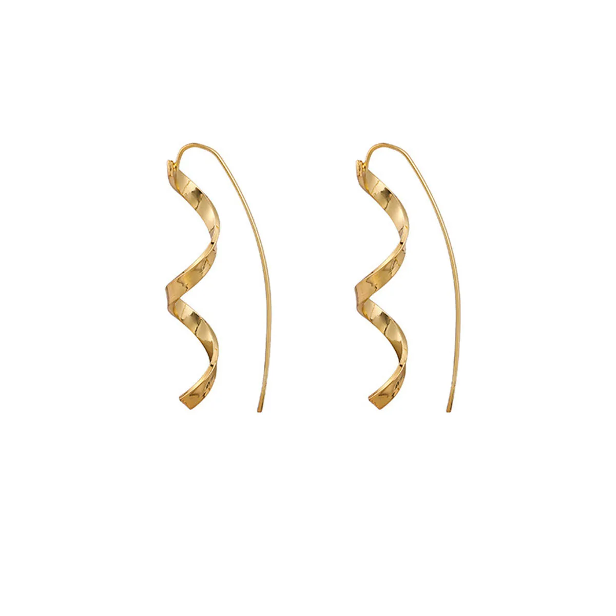 18K Gold-Plated Twisted Threader Earrings